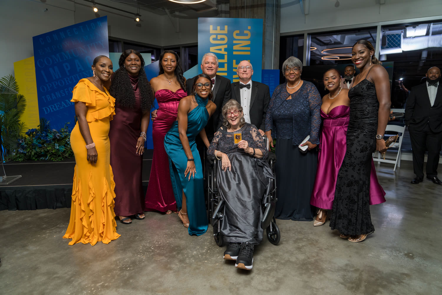 Marvin Arrington with guests of The Lillie Renee Foundation at The Village Initiative inaugural gala
